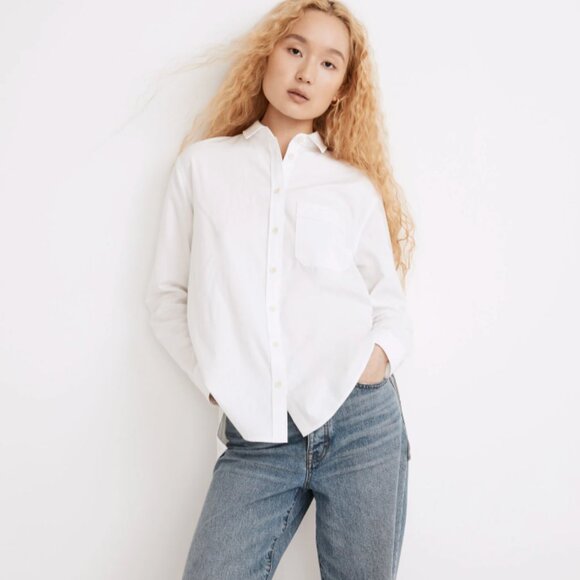 Madewell White Oversized Ex-Boyfriend Shirt in Small - Picture 1 of 3